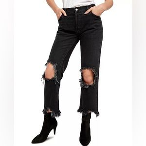 Free People Maggie Mid Rise Straight We The People Jeans Size 28 NEW